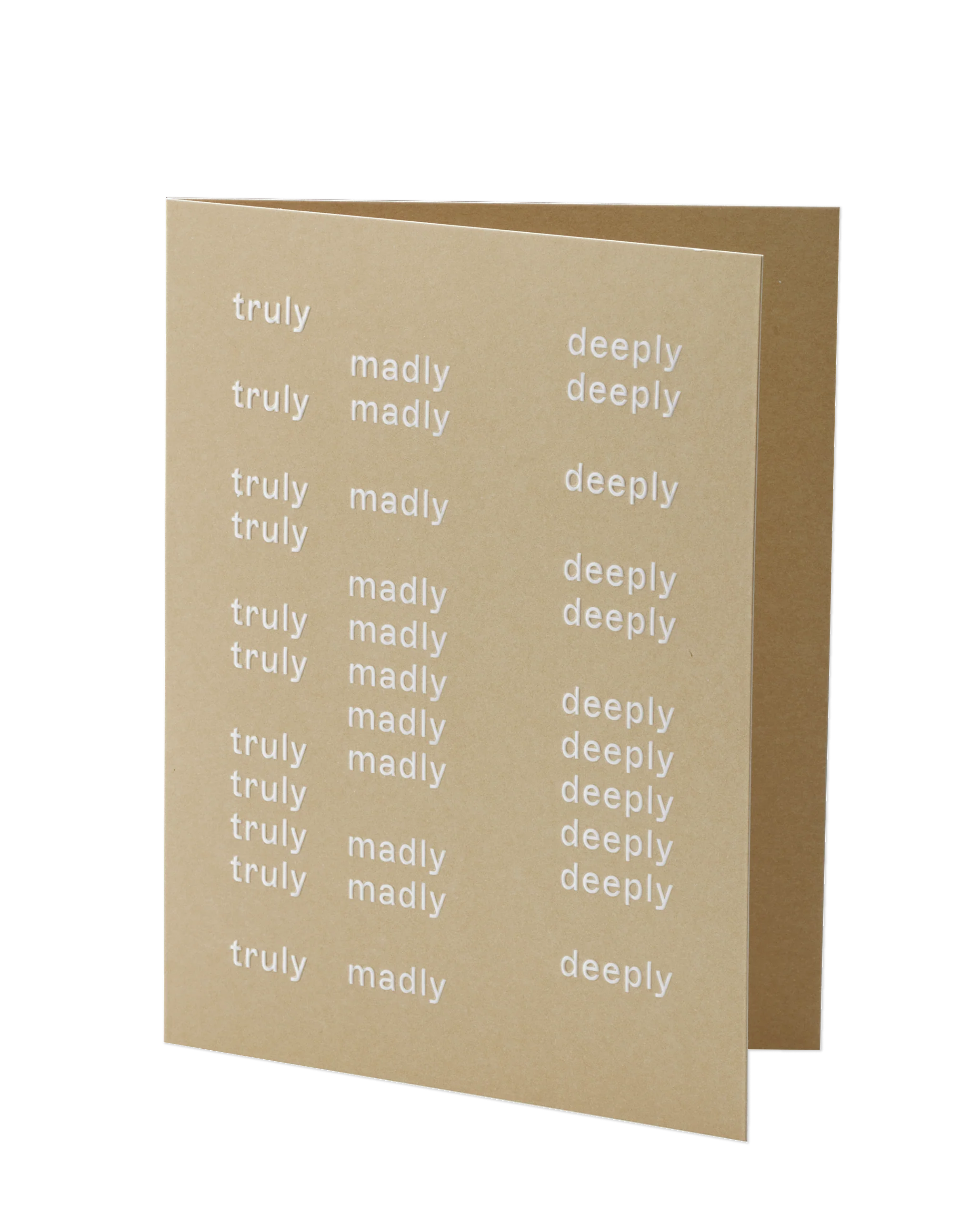 Short Talk Greeting Card | Truly Madly Deeply
