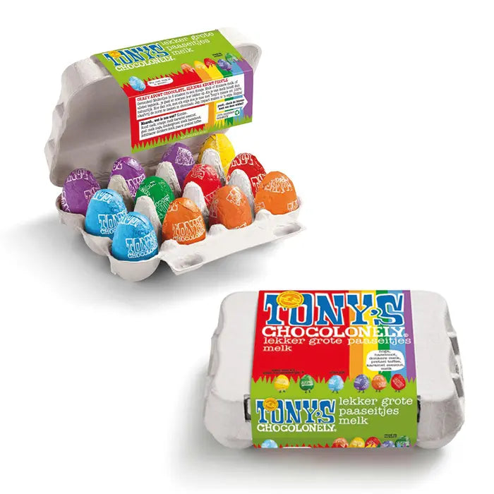 TONY'S CHOCOLONELY - Easter Egg Carton - 12 assorted eggs