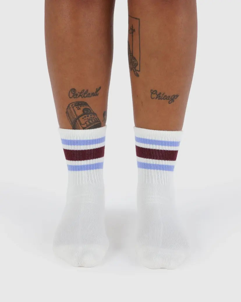 BAGGU - Ribbed Sock - Ivory Stripe